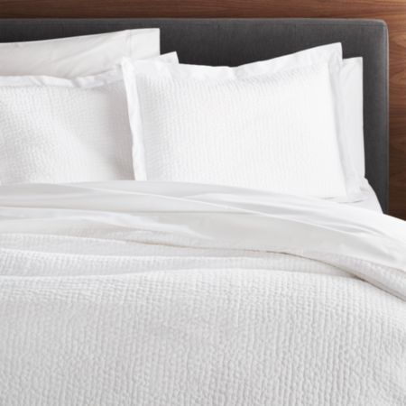 Celeste White Solid Quilts And Pillow Shams Crate And Barrel