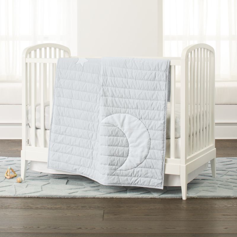 moon and stars nursery bedding