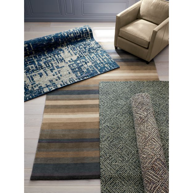 Curtis Flint Grey Geometric Rug 8'x10' Crate and Barrel