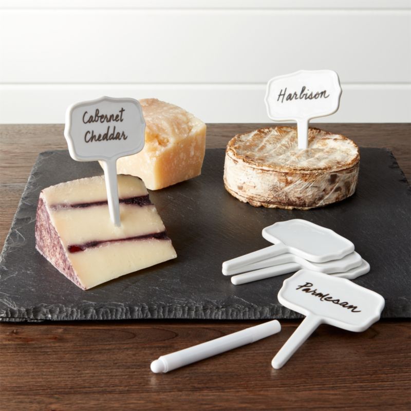 Ceramic Cheese Markers Set Of 6 Reviews Crate And Barrel