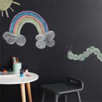 Tempaper Chalkboard Black Peel & Stick Wallpaper 8"x11" Swatch