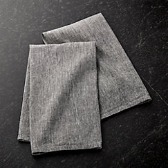 Chambray Grey Oven Mitt And Pot Holder Crate Barrel Chambray Grey Dish Towels Set Of 2