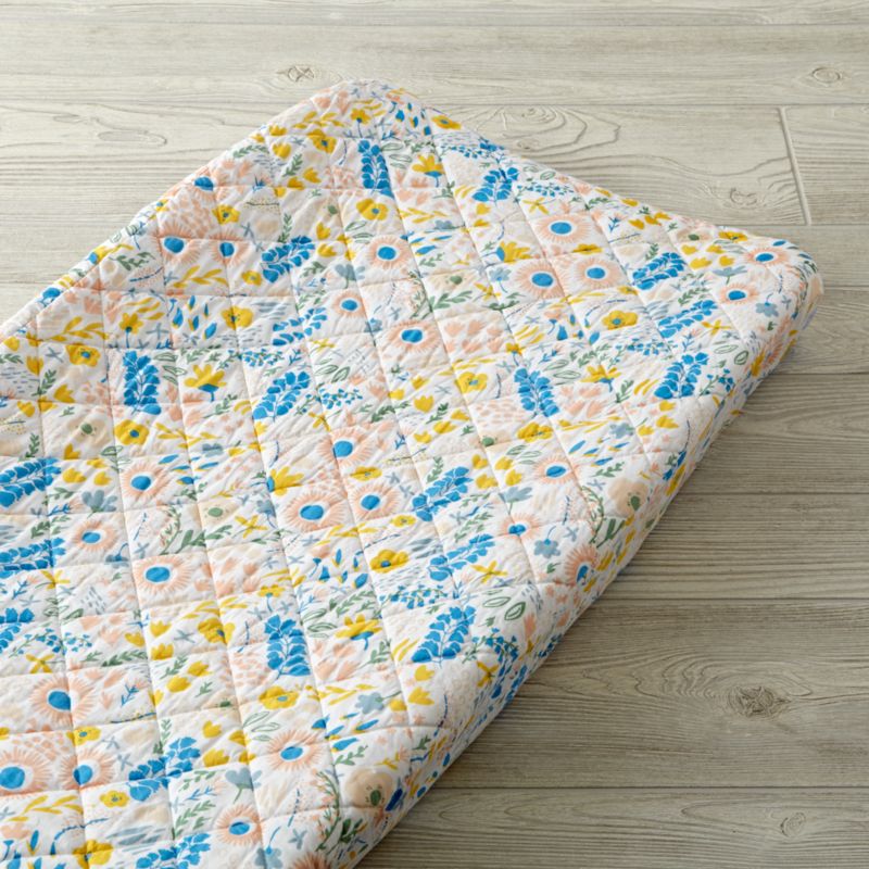 Blooming Floral Changing Pad Cover + Reviews Crate and Barrel