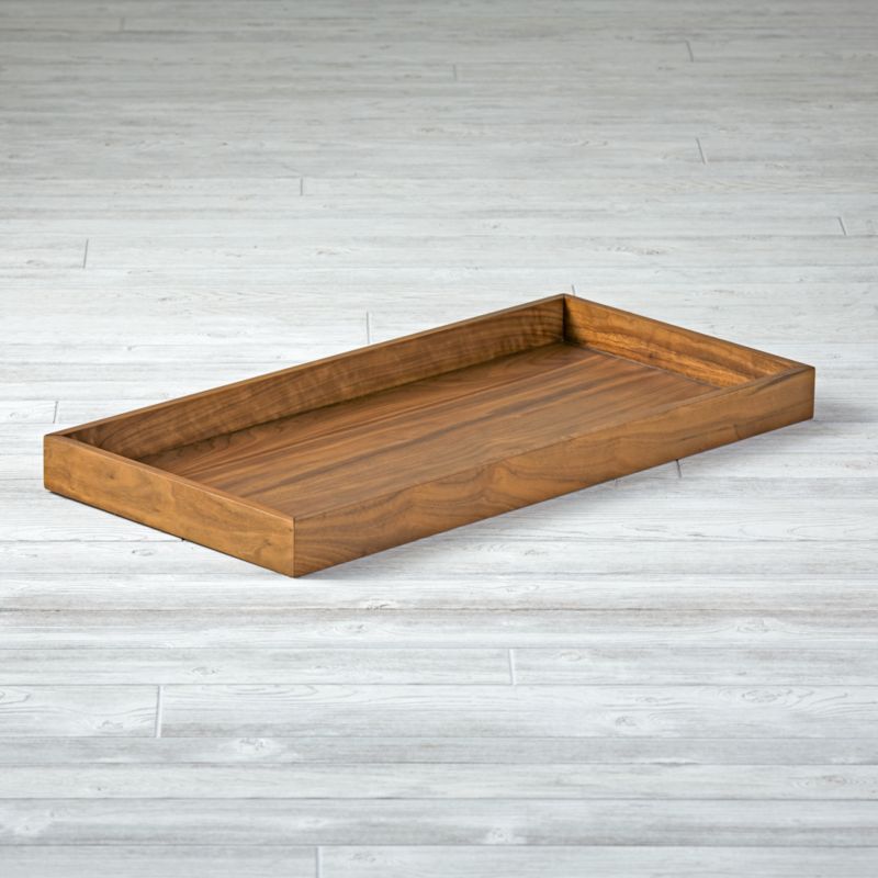 changing pad wooden tray