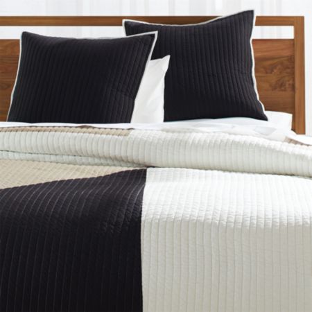 Stockholm Channel Stitch Queen Quilt Reviews Crate And Barrel