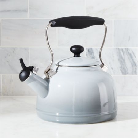 Chantal Vintage Grey Steel Enamel Tea Kettle Reviews Crate And