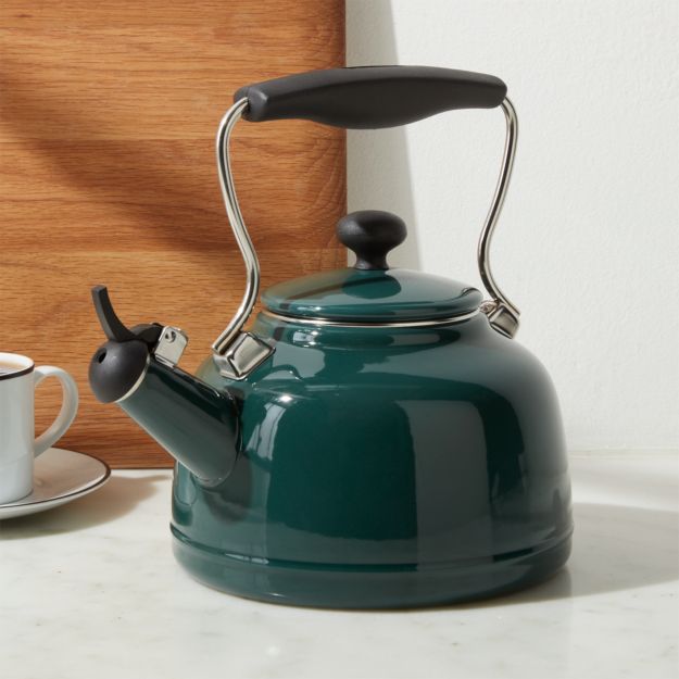 Chantal Green Vintage Tea Kettle + Reviews Crate and Barrel