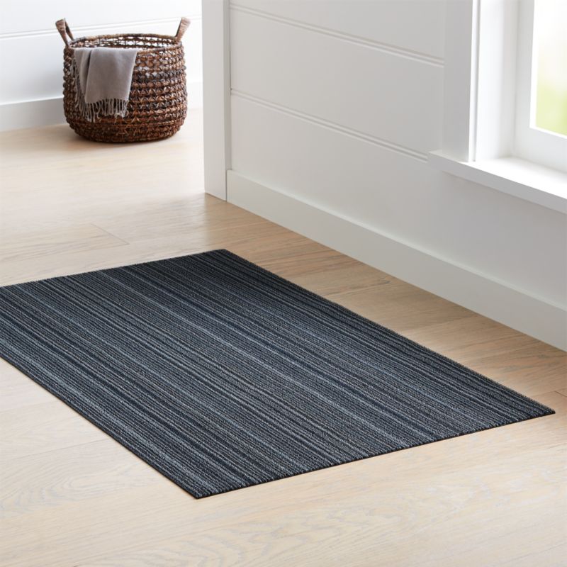 Chilewich Blue Stripe Woven Floormat Crate And Barrel