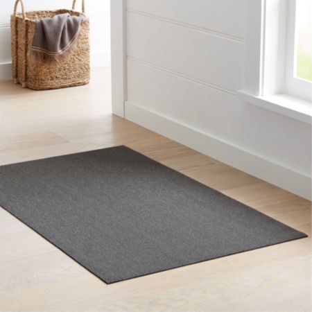 Chilewich Heathered Fog Woven Floormat Crate And Barrel