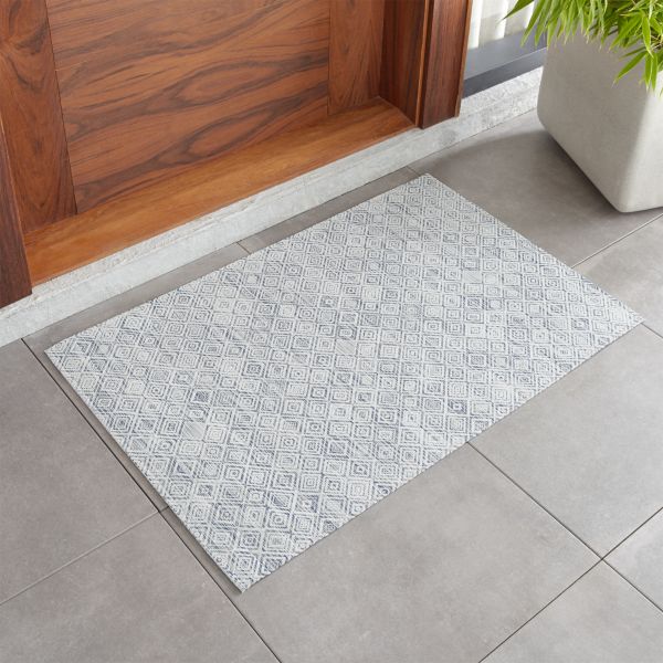 Chilewich ® Mosaic Blue Woven Indoor/Outdoor Floormat 23