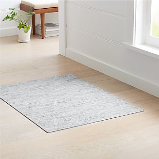 Kitchen Rugs Entryway Crate And Barrel Chilewich Mosaic Blue Woven Floormat