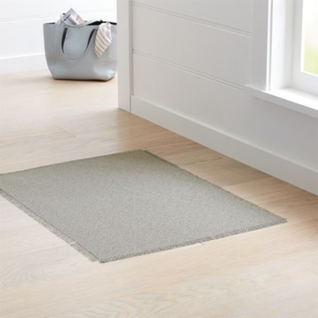 Chilewich Market Fringe Quartz Indoor Outdoor Mat 36 X48 Crate