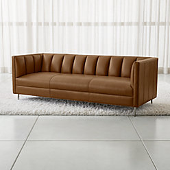 Chloe Purple Velvet Sofa Reviews Crate And Barrel Chloe Leather Sofa
