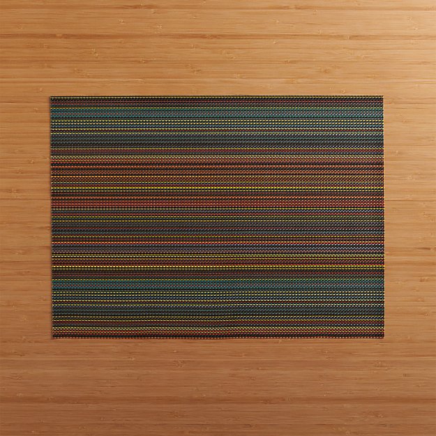 Chilewich ® Chroma Dark Striped Vinyl Placemat Crate and Barrel