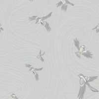 Chasing Paper Sky Blue Chickadee Peel and Stick Wallpaper Swatch