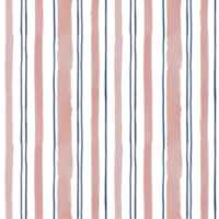 Chasing Paper Navy and Mauve Stripes Peel and Stick Wallpaper Swatch
