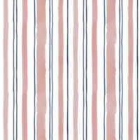 Chasing Paper Navy and Mauve Stripes Peel and Stick Wallpaper Swatch