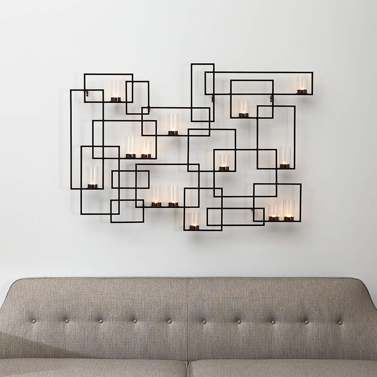 Circuit Bronze Metal Wall Candle Holder + Reviews | Crate and Barrel Canada