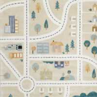 City Roadmap Interactive Wool Kids 12"x18" Rug Swatch