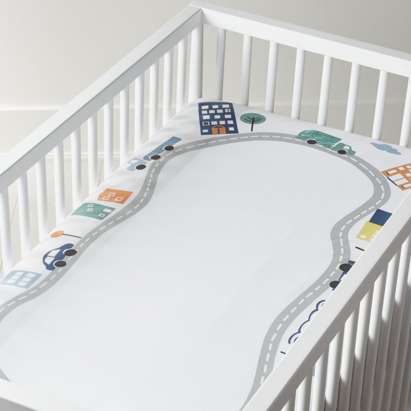 white crib sheet