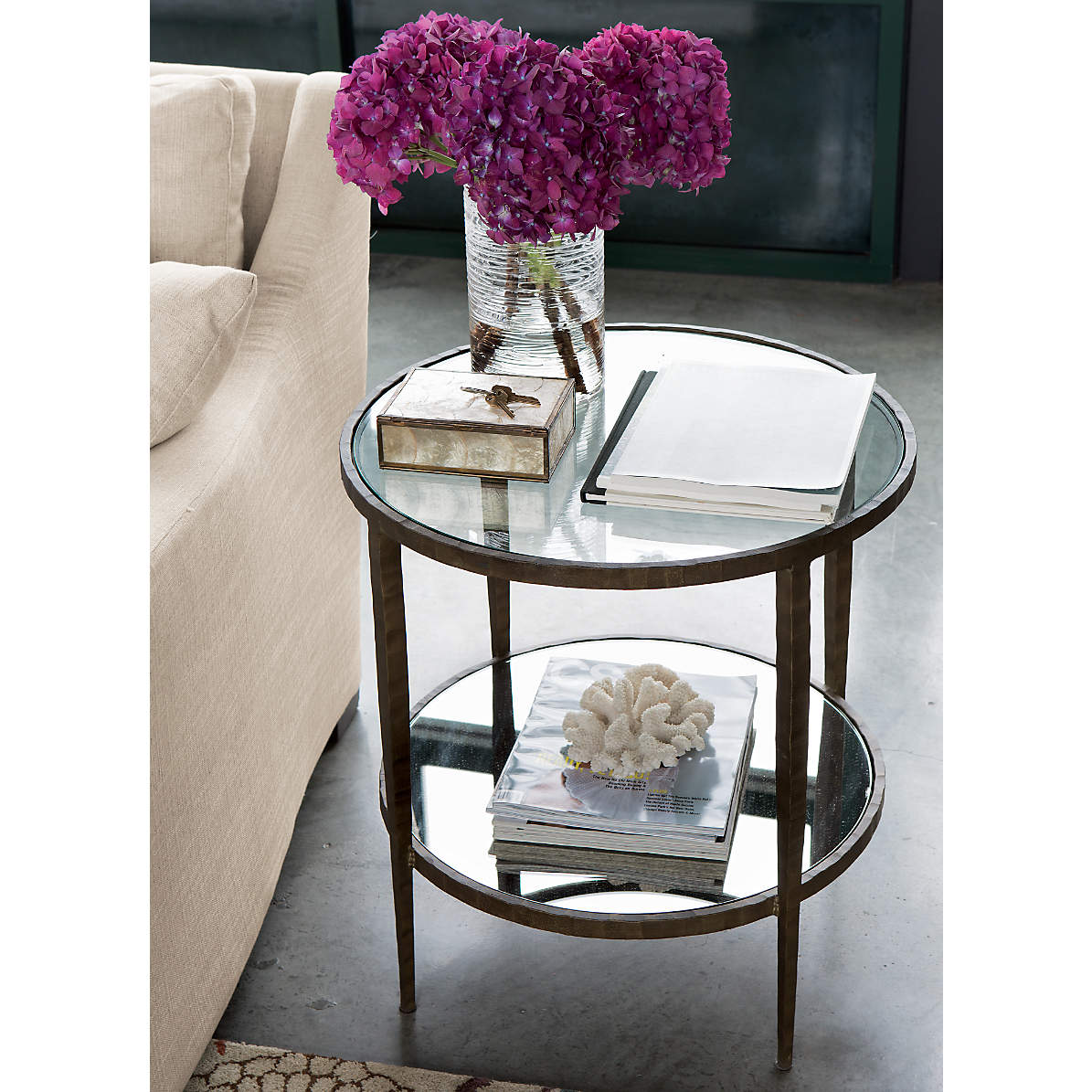 Clairemont Round Side Table Crate And Barrel