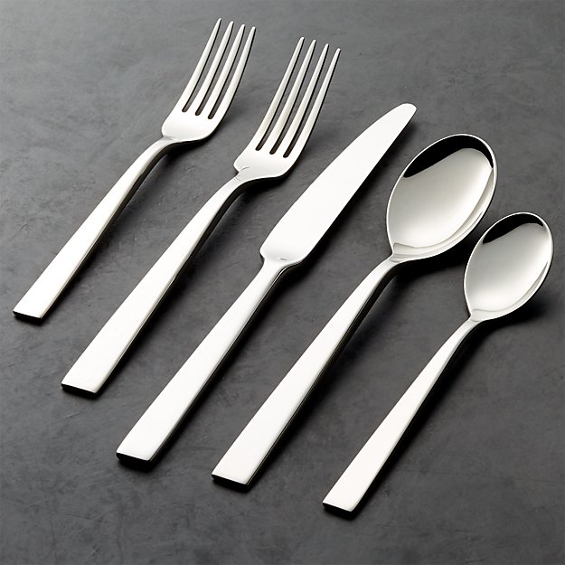 Clark Mirror 5-Piece Flatware Place Setting | Crate and Barrel