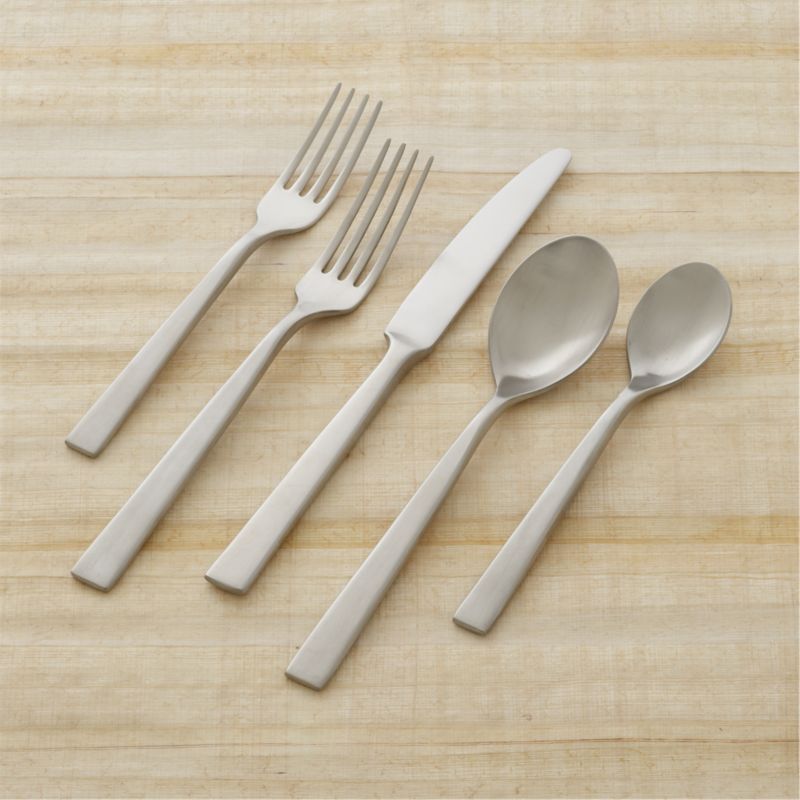 Clark Satin 20Piece Flatware Set + Reviews Crate and Barrel