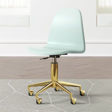 Mint Gold Class Act Desk Chair Reviews Crate And Barrel