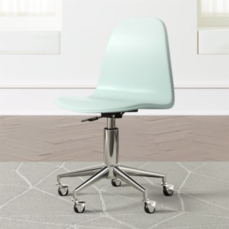 Mint Silver Class Act Desk Chair Reviews Crate And Barrel