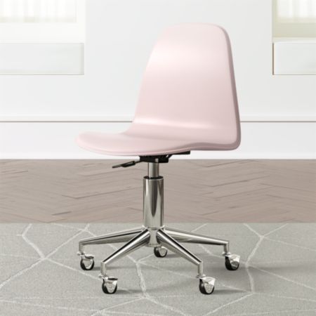 Pink Silver Class Act Desk Chair Reviews Crate And Barrel