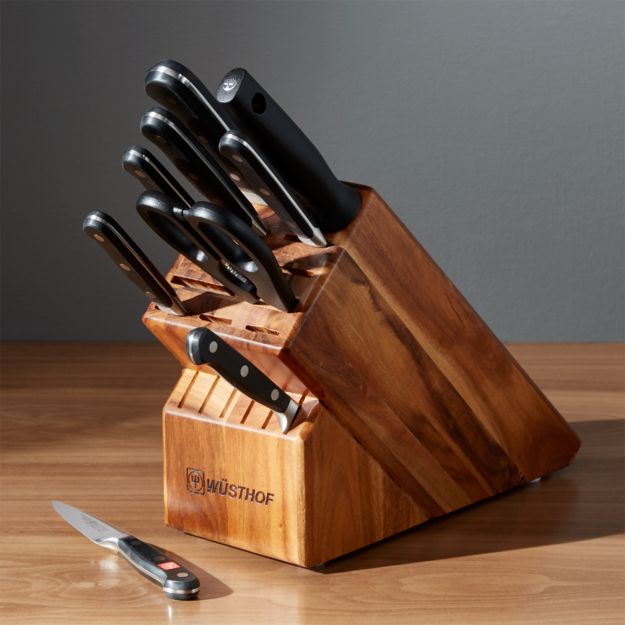 Wusthof Classic 10 Piece Knife Block Set Reviews Crate And Barrel
