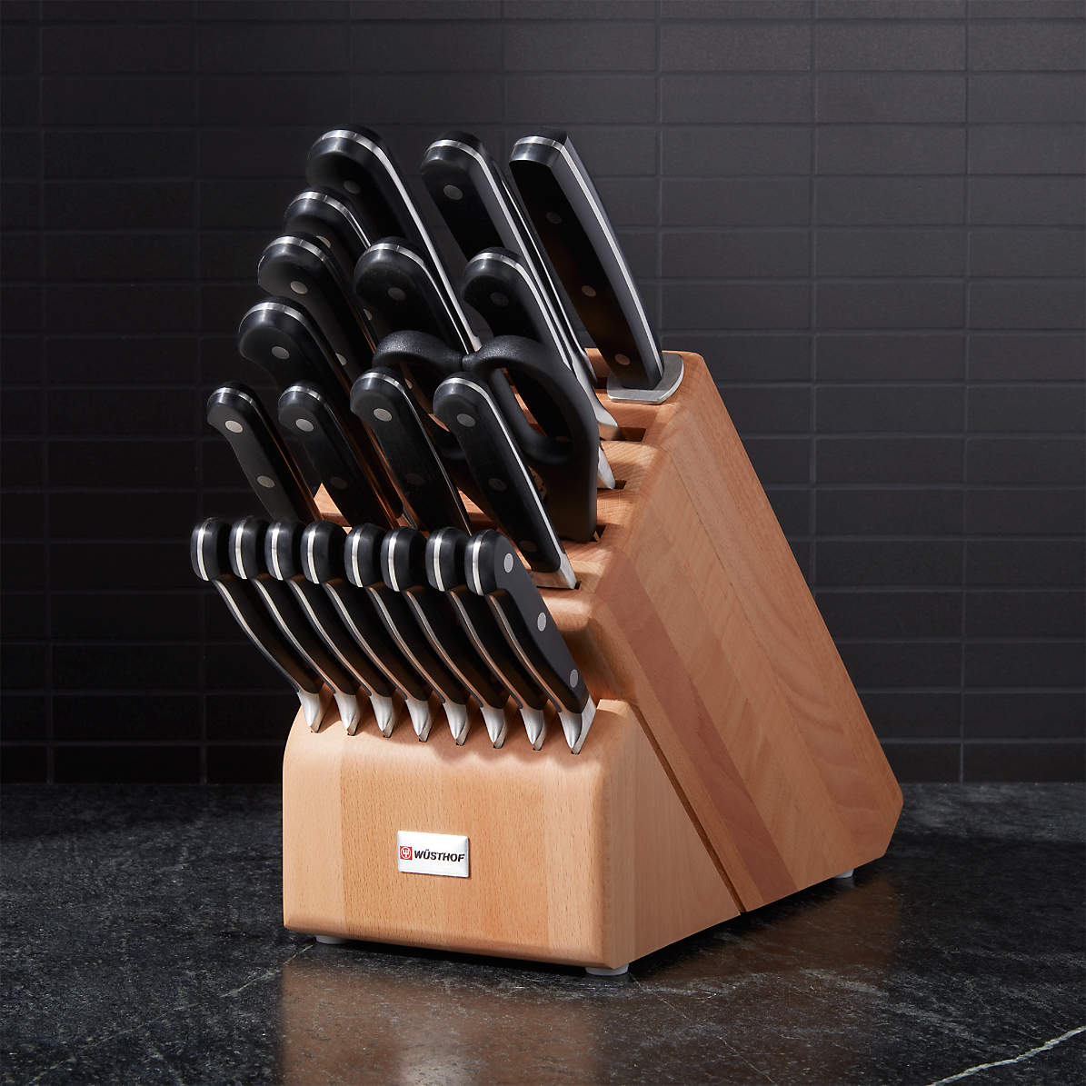 Wusthof Classic 23 Piece Knife Block Set Reviews Crate And Barrel