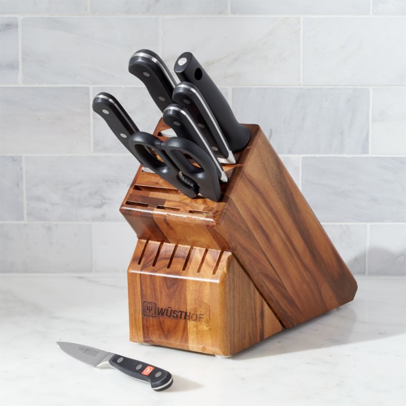 Wüsthof Classic Deluxe 8-Piece Knife Set with Acacia Block in Knife ...