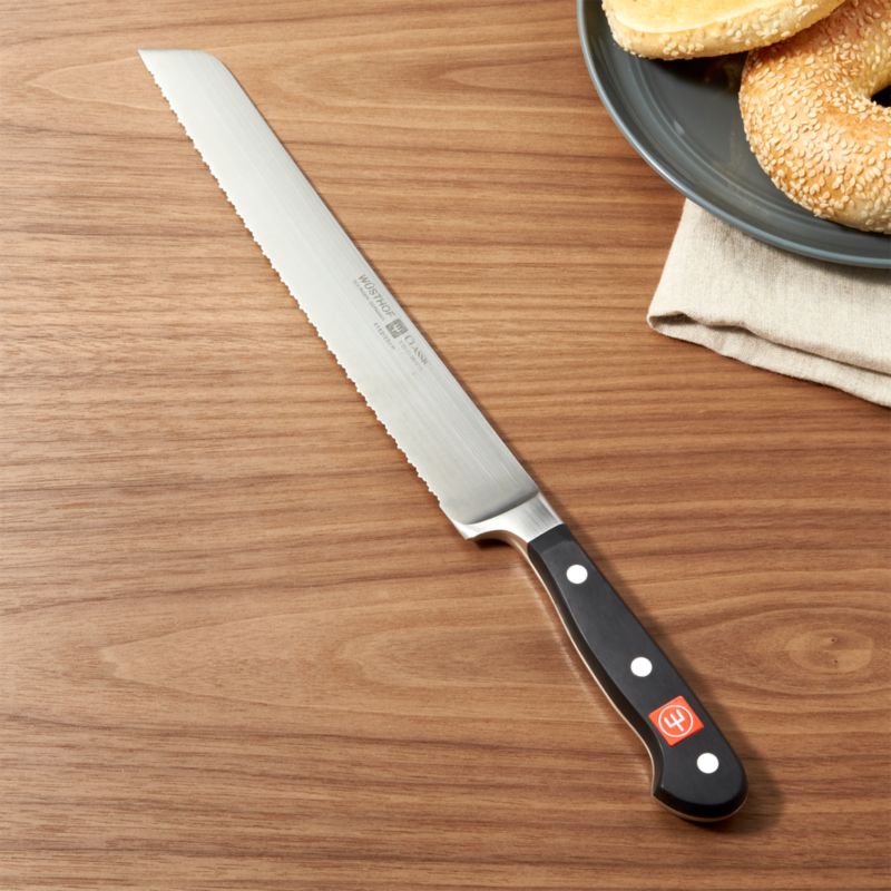 Wüsthof Classic Double Serrated Bread Knife + Reviews Crate and Barrel