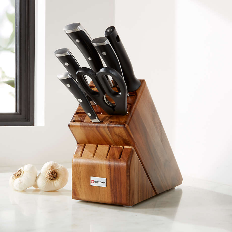 Wusthof Classic Ikon 7-Piece Acacia Knife Block Set