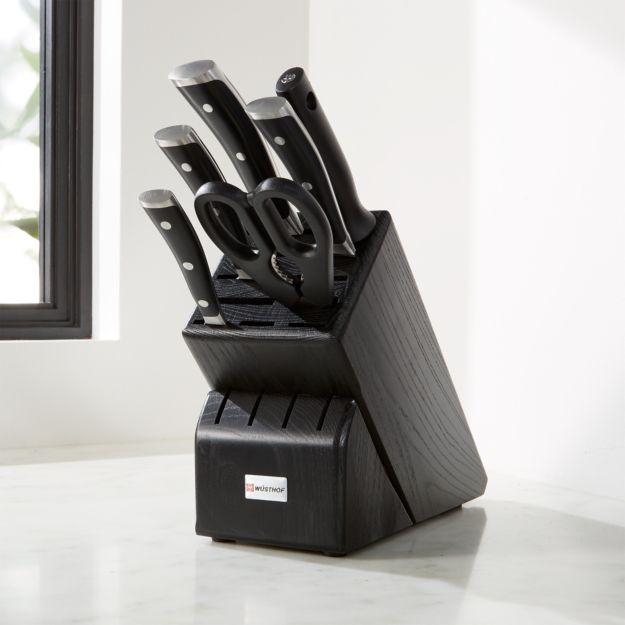 wusthof classic ikon 8 piece knife block set