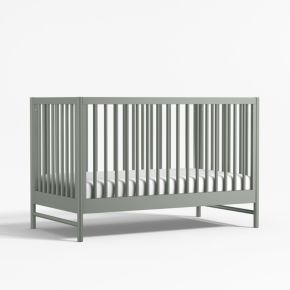 Image of Classic Laurel Green Wood Convertible Crib