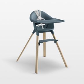 Image of Stokke ® Clikk ™ Blue Fjord Baby High Chair with Adjustable Footrest