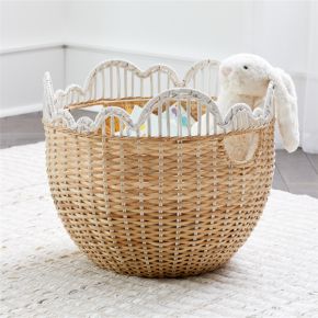 Image of Wicker Cloud Floor Storage Basket
