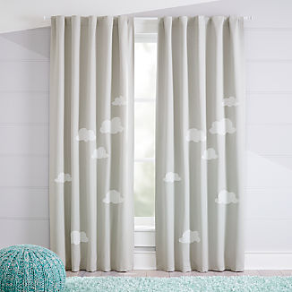 Kids Curtains Hardware Bedroom Nursery Crate And Barrel Cloud Blackout Curtains
