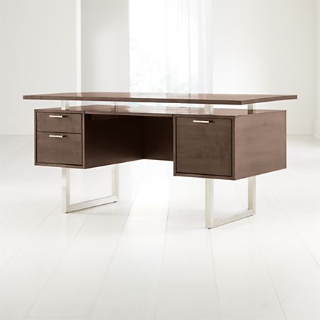 Clybourn Cocoa Executive Desk Reviews Crate And Barrel