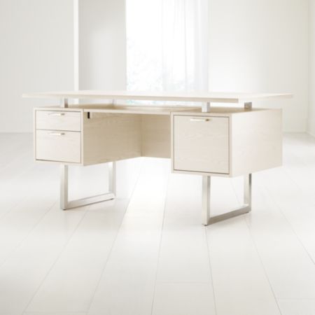 Clybourn Cream Executive Desk Reviews Crate And Barrel