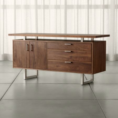 Clybourn Walnut Credenza Reviews Crate And Barrel