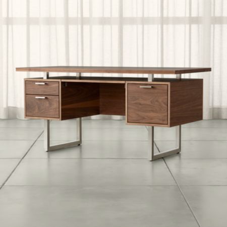 Clybourn Walnut Executive Desk Reviews Crate And Barrel