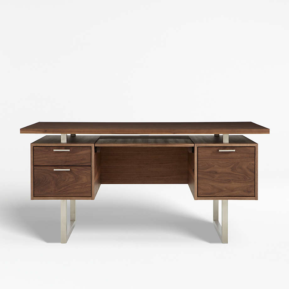 Clybourn Walnut Executive Desk Reviews Crate And Barrel