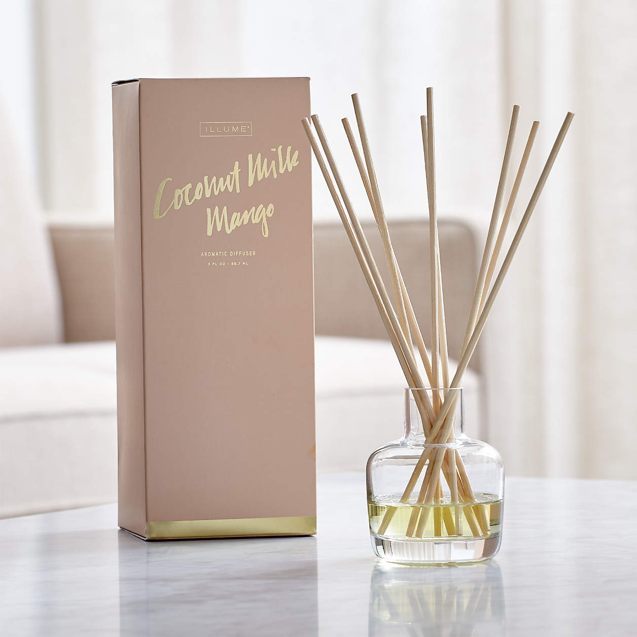 ILLUME Coconut Milk Mango Diffuser + Reviews Crate and Barrel