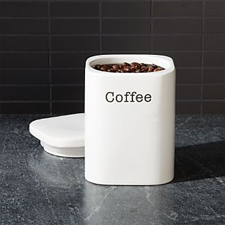 Coffee Accessories Tea Crate And Barrel Coffee Storage Canister 1 25 Quart
