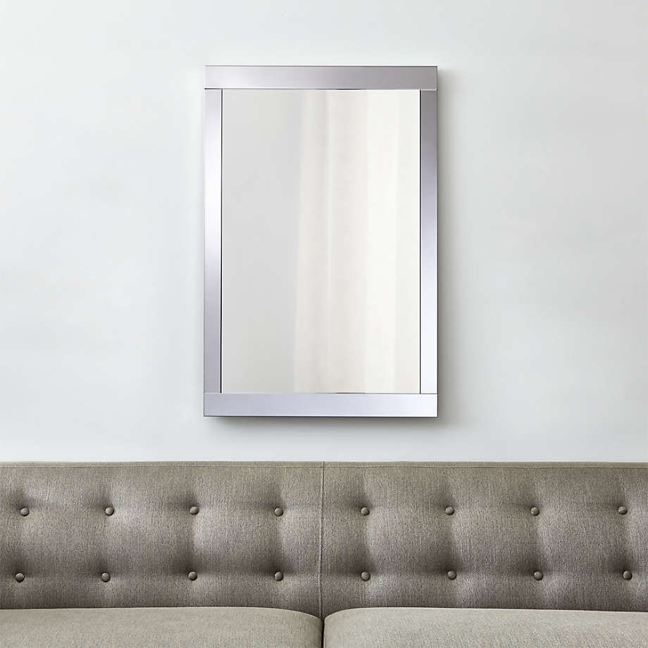 Colby Chrome Metal Framed Wall Mirror + Reviews Crate and Barrel