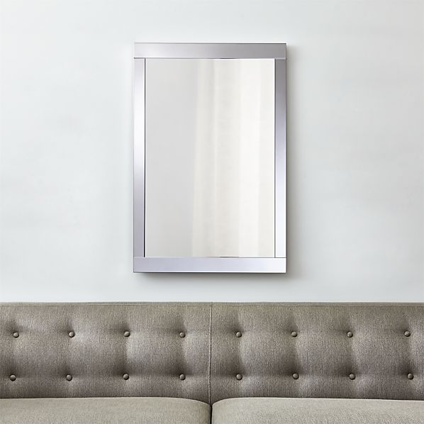 Colby Chrome Metal Framed Wall Mirror