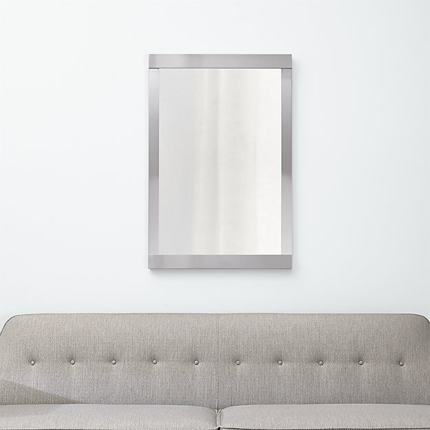 Brushed Nickel Wall Mirror colby nickel wall mirror | crate and barrel Brushed Nickel Wall Mirror colby nickel wall mirror | crate and barrel
